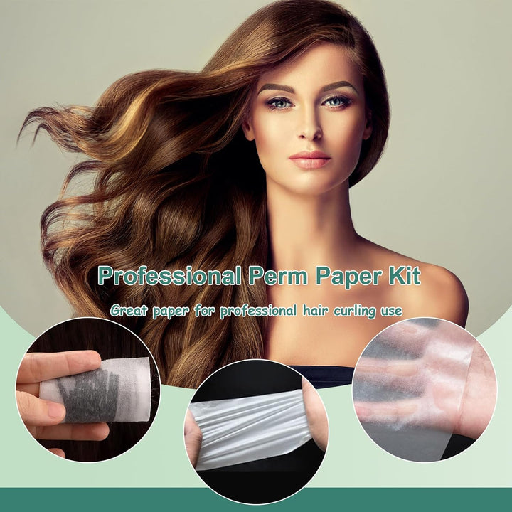 90PCS Disposable Salon Hair Color Perm Paper - High Temperature Resistance for Hot & Cold Curling Styling (11.5X6.5Cm)