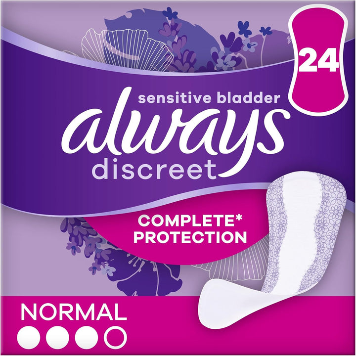 Incontinence Liners Women Long plus 20 Panty Liners, (Pack of 4) Lock in Leaks and Odours, for Sensitive Bladder