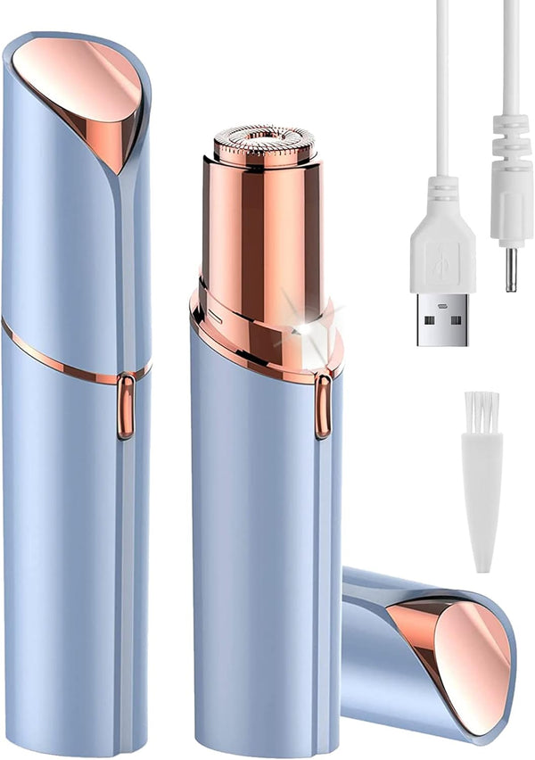 Lady Shaver for Women, Facial Hair Remover, Facial Hair Remover for Women, USB Rechargeable Facial Epilator, Hair Removal Device for Peach Fuzz/Facial Hair/Lip/Chin Travel Size