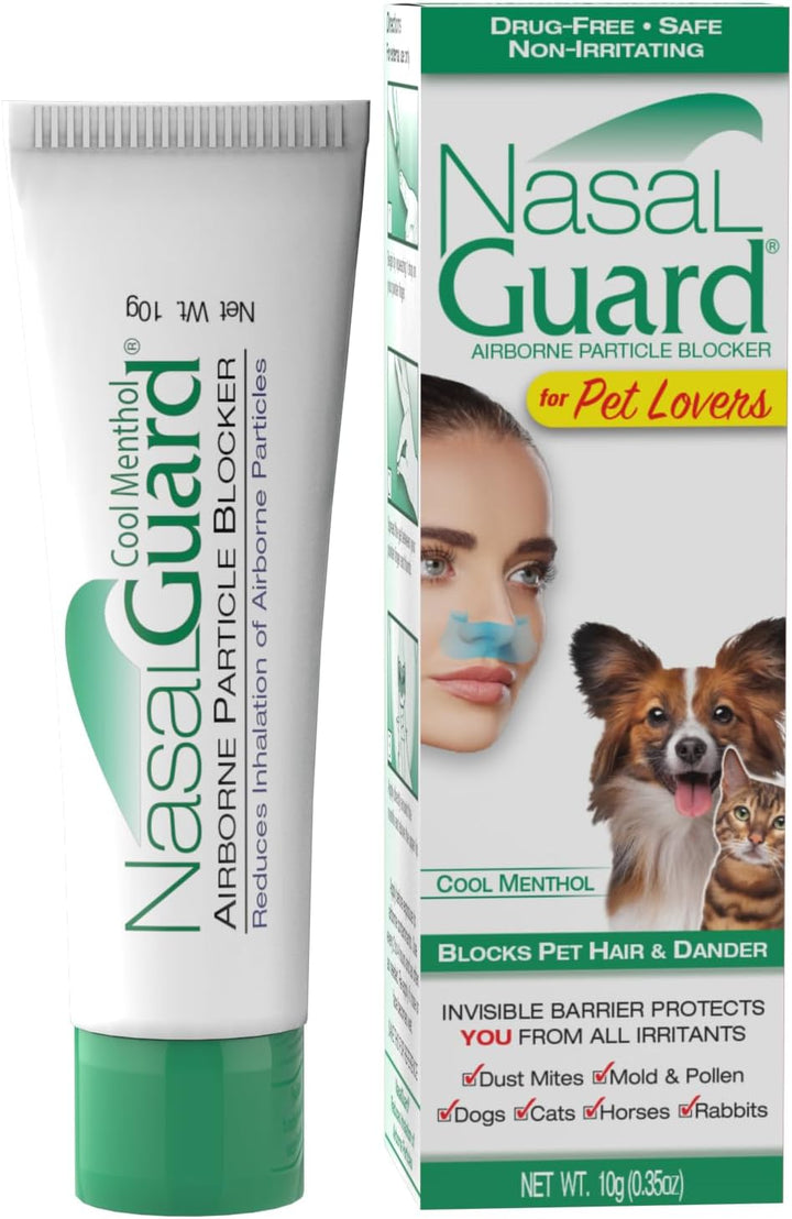 For Pet Lovers Allergy Relief, Pet Hair & Dander Blocker Nasal Gel - Drug-Free, Safe for the Whole Family, Non-Irritating, Moisturizing, Made in USA (Unscented, 3 Gram)