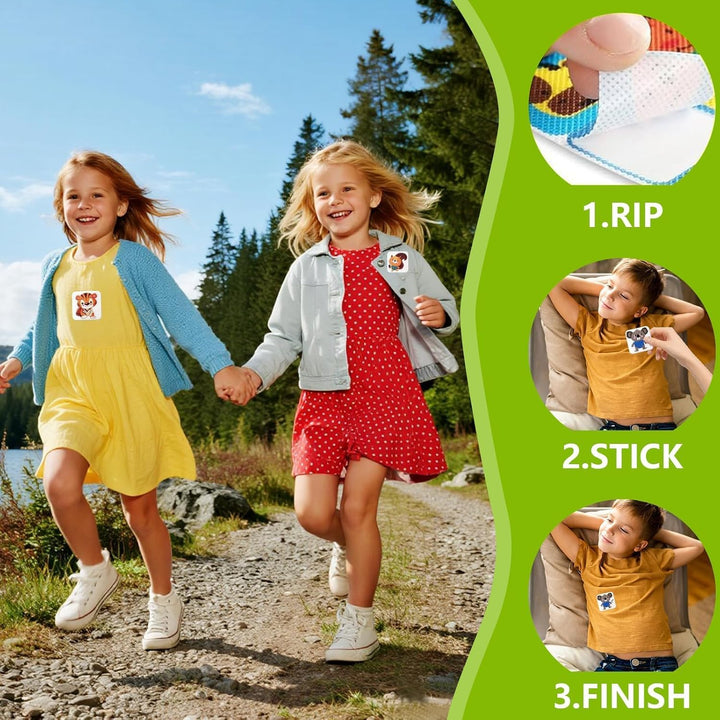 Mosquito Repellent for Children and Adults, Natural Plant Repellent Patches, Multi-Color, 24 Hours Protection, Skin Safety, Waterproof Mosquito Repellent Patches (1 Count (Pack of 168))