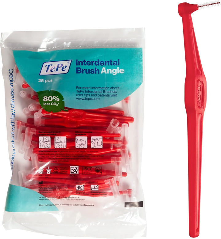 Interdental Brushes Angle Red 0.5 Mm Pack of 25