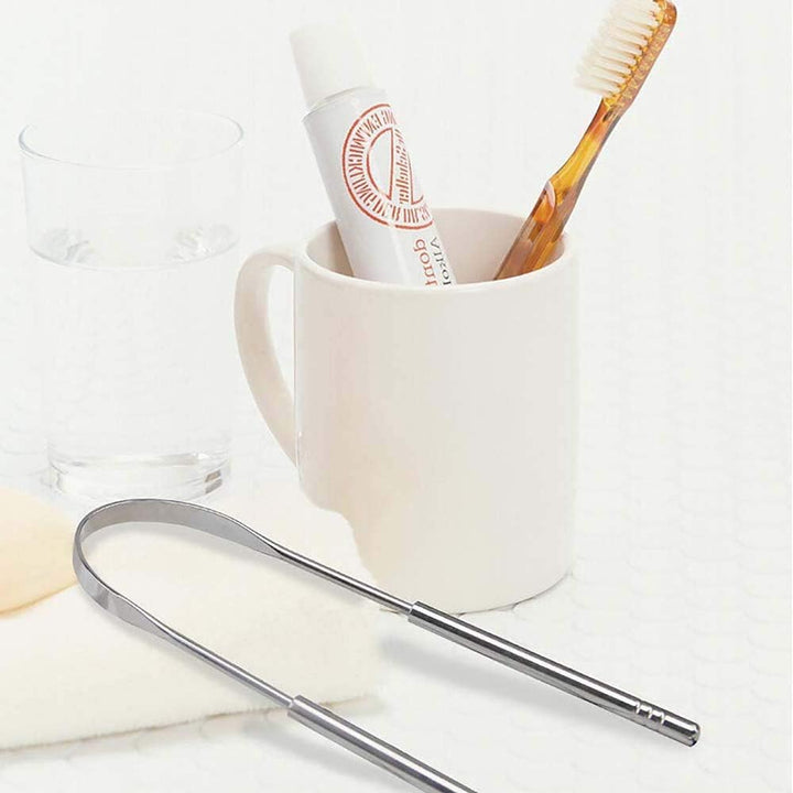 Tongue Scraper Stainless Steel,Tongue Cleaners Fresh Breath Restored Taste U Shape