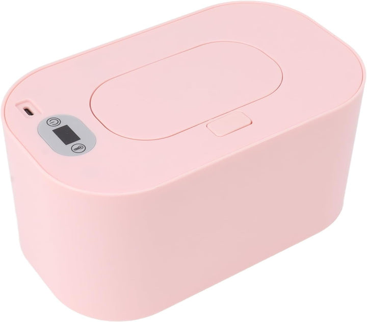Baby Wipe Warmer,Wet Wipe Warmer,Constant Temperature Portable Wipe Heater Temperature Adjustment Warm Keeper Dispenser (Pink)