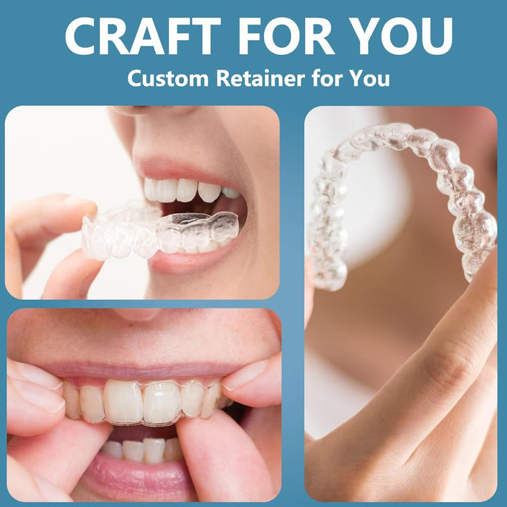 Custom Fit Retainer, Clear Retainers for Teeth, Bpa-Free, Comfortable and Durable, at Home Kit for Perfect Custom Fit, Great for Adults and Teens (Lower Only)