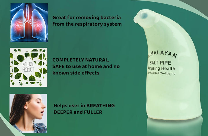 Salt Inhaler - Himalayan Salt Pipe - Natural Respiratory Aid