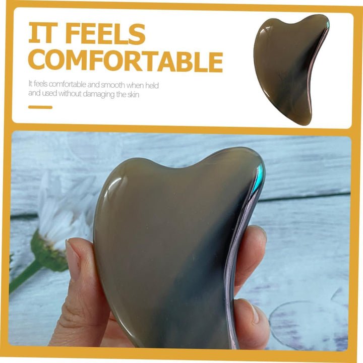 Ox Horn Guasha Board Thick Triangle Massage Scraper Tool for Face and Body Relaxation Portable Guasha Scraping Board for Neck Shoulders Arms Legs Relief and Skin Care