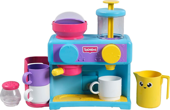Bath Barista - Pretend Cafe Baby Bath Toys - Wall Mounted Bubble Bath Play Kitchen Toddler Toys - Kids Kitchen Set Includes 3 Cups, 1 Jug, 1 Shaker - +18 Months Boys Toys & Girls Toys