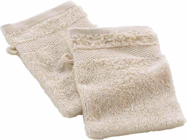 , Elegance 2 Wash Mitts 15 X 21 Cm Anthracite 100% Cotton Plain