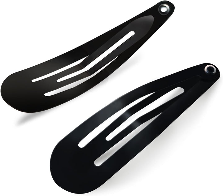 20 Pack Hair Clips, 2 Inch Metal Hair Clips, Kids Barrettes Girls' Hair Accessories, Barrettes Women Metal Snap Hair Clips Accessories Non-Slip Black