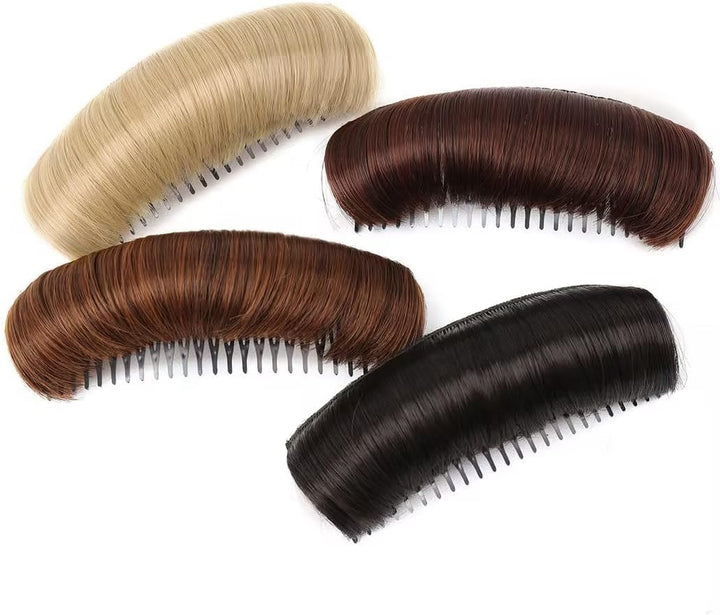Gold Invisible Fluffy Hair Pad, Hair Bun Invisible False Hair Clip, Princess Styling Increased Hair Pad, Lightweight Comfortable Thickening Hairpin Hair Pad for Women Daily Hair Accessories