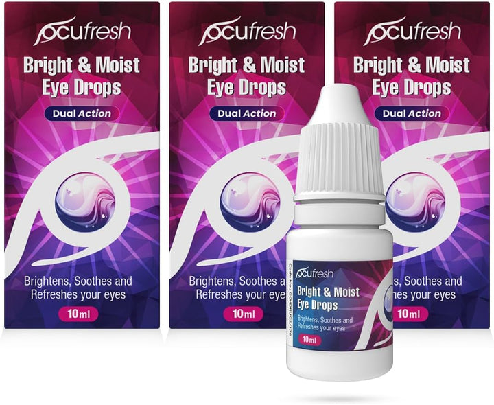 Bright & Moist Eye Drops | for Dazzling White Eyes | Whitens Red Eyes | Added Moisturising Formulation | Easy to Carry On-The-Go | Gentle on Eyes | Suitable for All Eye Colors | 10Ml
