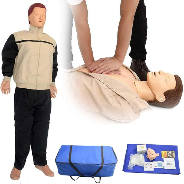 Life Size Full Body Adult CPR Training Manikin, Cardiopulmonary Resuscitation Simulator First Aid Training Medical Model for Patient Education and Teaching