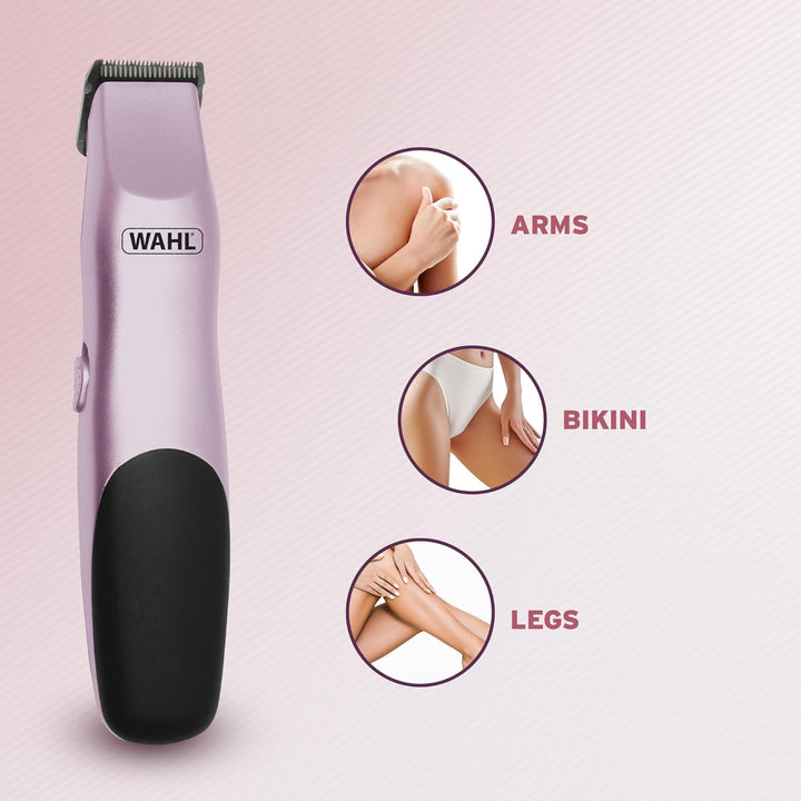Trimmer for Women, Ladies Shavers, Female Hair Removal Methods, Bikini Trimming and Styling, Battery Operated, Personal Trimming Kit, Pink