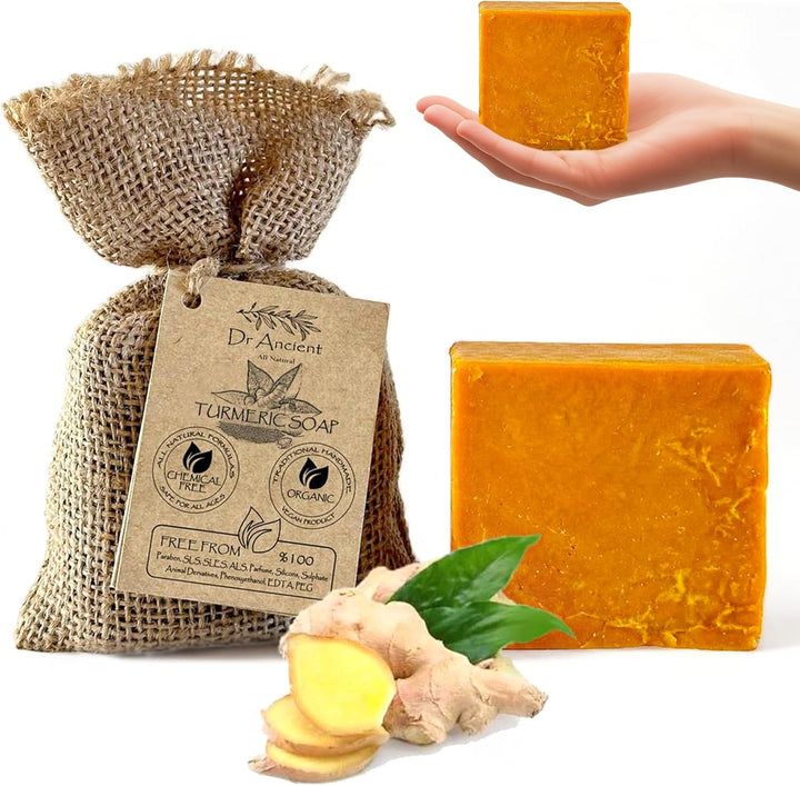 Sulphur Soap Bar, Best Sulfur Soap for Acne, Traditional Soaps for Oily Skin & Hair, anti Bacterial Sulfur Acne Treatment, Organic, Vegan, Pure Natural Handmade Acne Soaps