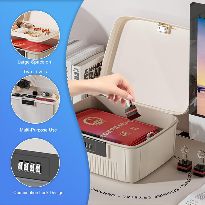 Medicine Storage Box,Household Medicine Storage Box Organiser,First Aid Box,Double Layers Multi Grid Medicine Box,Code Box with Lid Medication Storage Box Medicine Cabinet for Home,School(Blue/9L)