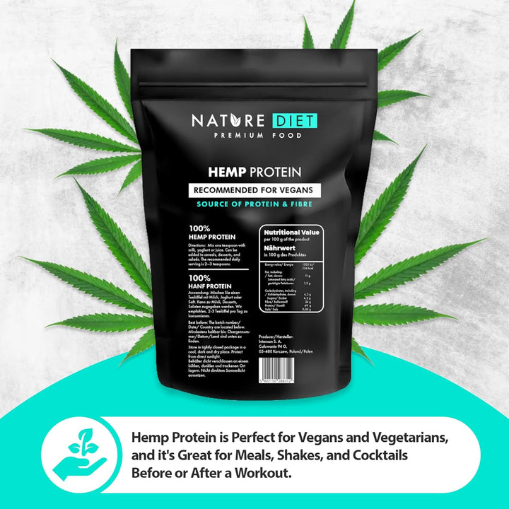 - Hemp Protein 1000G , Vegan , Protein Powder , Plant-Based