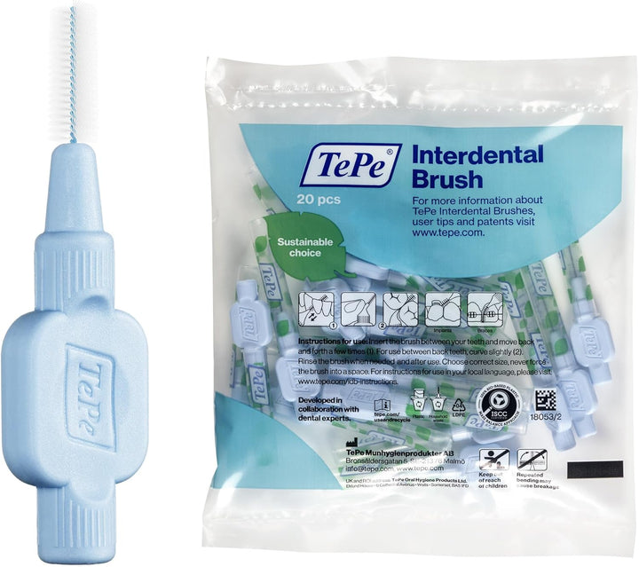 Interdental Brush, Extra Soft, Yellow, 0.7Mm/Iso 4, 20Pcs, Efficient Cleaning between Teeth, Plaque Remover, Dental Flosser for Small Gaps