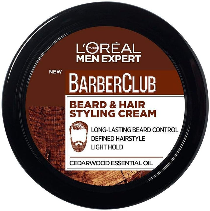 L'Oreal Men Expert Barber Club Beard & Hair Styling Cream, 75Ml