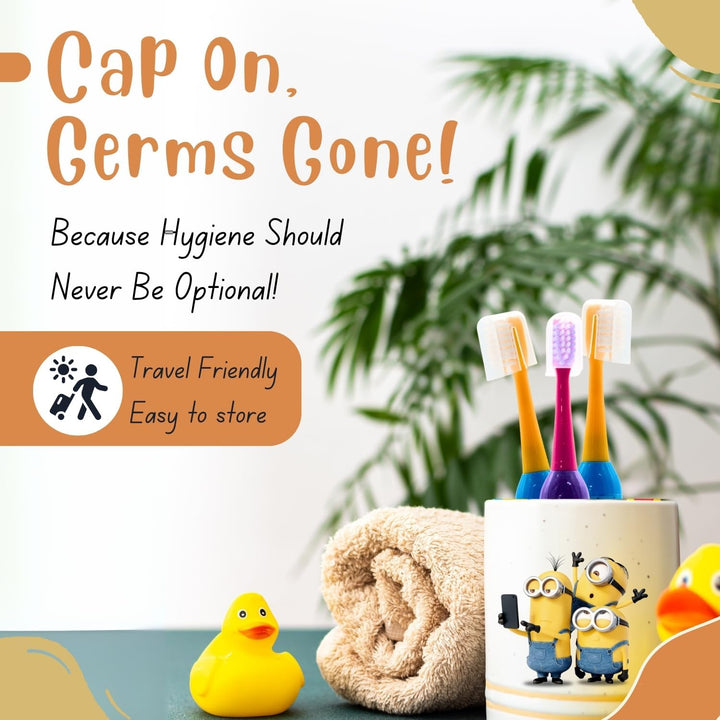 Minions Battery Powered Electric Toothbrush for Kids – Soft Rounded Bristles, Enhanced Vibration, Protection Cap & Battery Included | Gentle & Fun Oral Care for Children Ages 4+