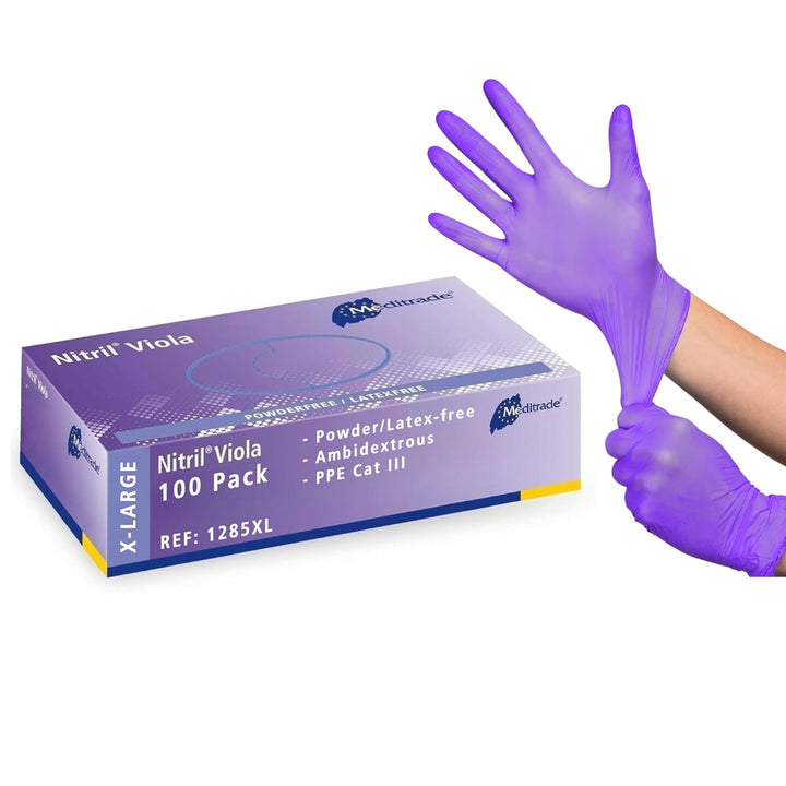 Nitrile® Violaexamination Glove in Pure Nitrile Violet Powderfree Medium (7-75)