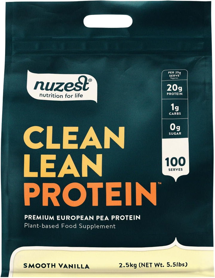 Vegan Protein Powders by  - Clean Lean Protein - Smooth Vanilla - Plant Based Pea Protein Shake - Low Calorie & Low Carb - Gluten Free - Dairy Free - 500G (20 Servings)