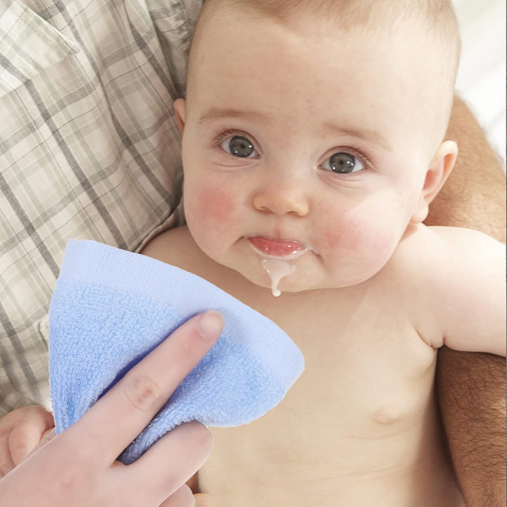 6 Pcs Flannels Face Cloths Baby Washcloths Quick Dry Reusable Face Body Cloths Squares Wash Flannels for Baby Kids Adults(25X25Cm)