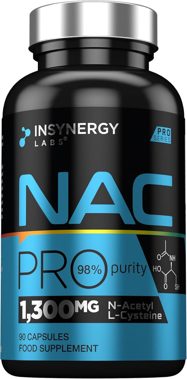 NAC 650Mg per Capsule (Maximum Dose in UK) Superior 98% Purity NAC Supplement, N-Acetyl-Cysteine NAC Powder 90 Vegan Capsules