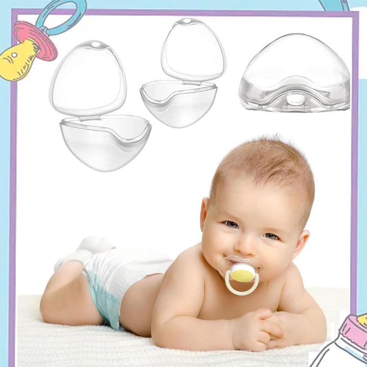6PCS Dummy Case Pacifier Storage Box Pacifier Case Transparent Pacifier Case Soothers Pod Storage Box Travel and Family Use Pacifier Holder Newborn Dummies for Holding Pacifiers