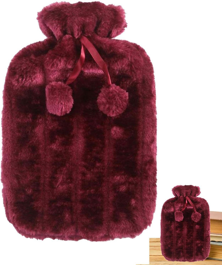 Water Bottle Softcover | 2 Liter Ultra Soft Faux Plush Hot Water Bottle Cover - Hot Water Bottle Covers Insulated Maintain Constant Temperature for Women Kids (Cover Sleeves Only)