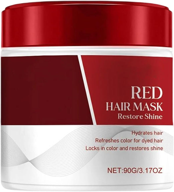 Red Hair Maske, Color Depositing Red Hair Maske, Colour Protect Conditioner, Repair and Enhances Reds Tones for Color-Treated Hairs, Refreshes Colors & Tone