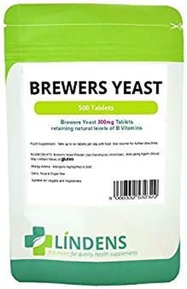 Brewer'S Yeast 300Mg 2-Pack 1000 Tablets Vitamin B B1 B2 B5 B6 Probiotic Biotin