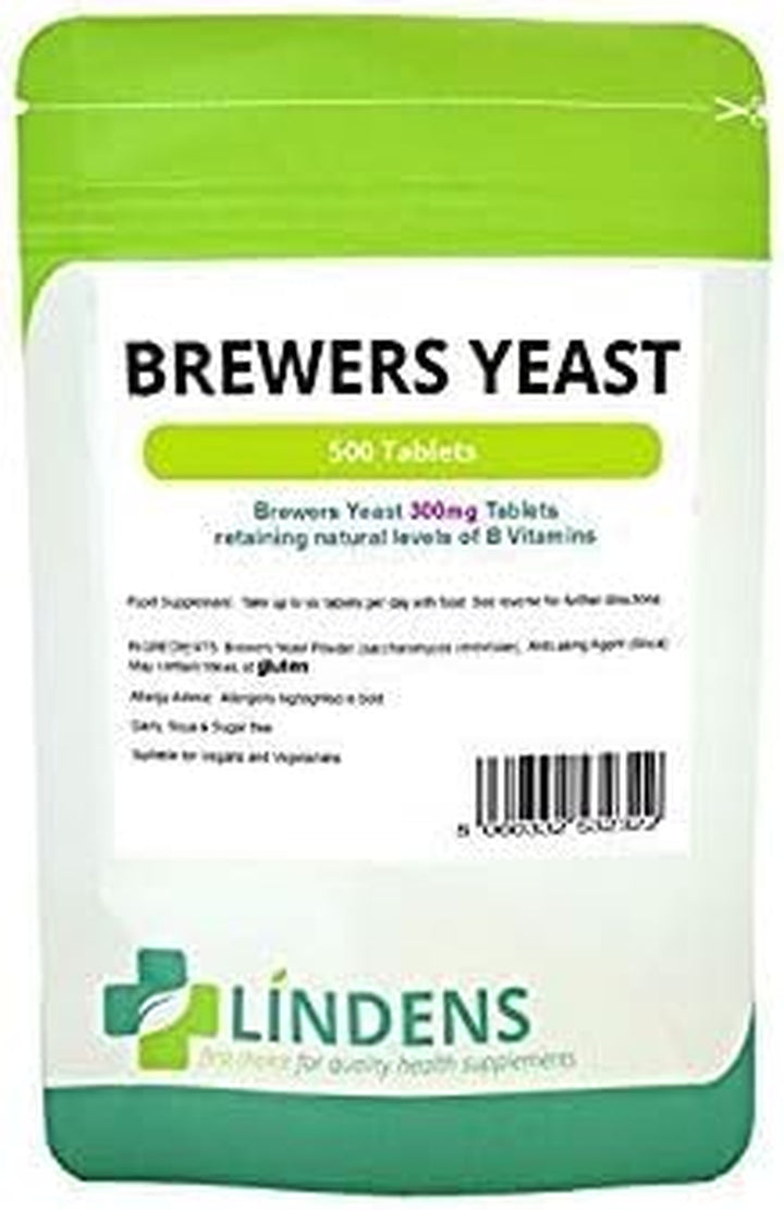 Brewer'S Yeast 300Mg 2-Pack 1000 Tablets Vitamin B B1 B2 B5 B6 Probiotic Biotin