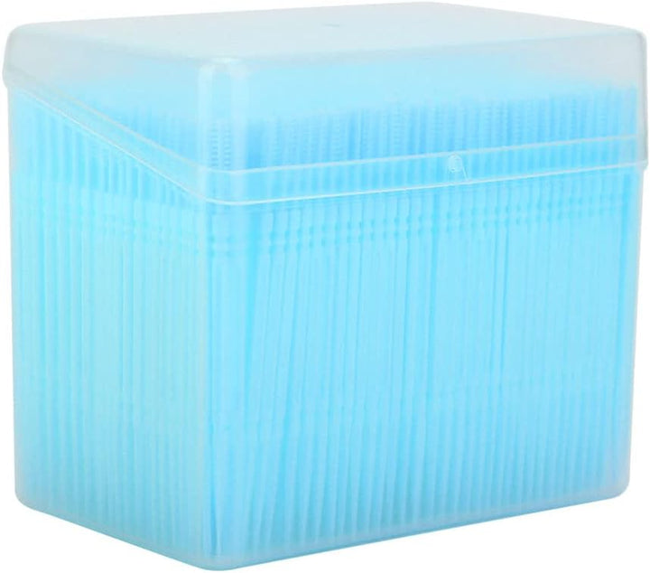 Double Head Teeth Cleaning Toothpick Oral Care Floss Pick 1100Pcs Box for Large Tooth Crevice (Pink)