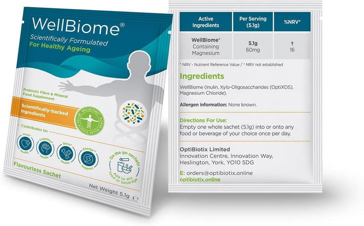 Prebiotic Fibre Complex for Gut Health by  – Probiotic Support, Digestive Wellness, Immune System Support – Magnesium for Anxiety, Mood & Energy – 30 Servings