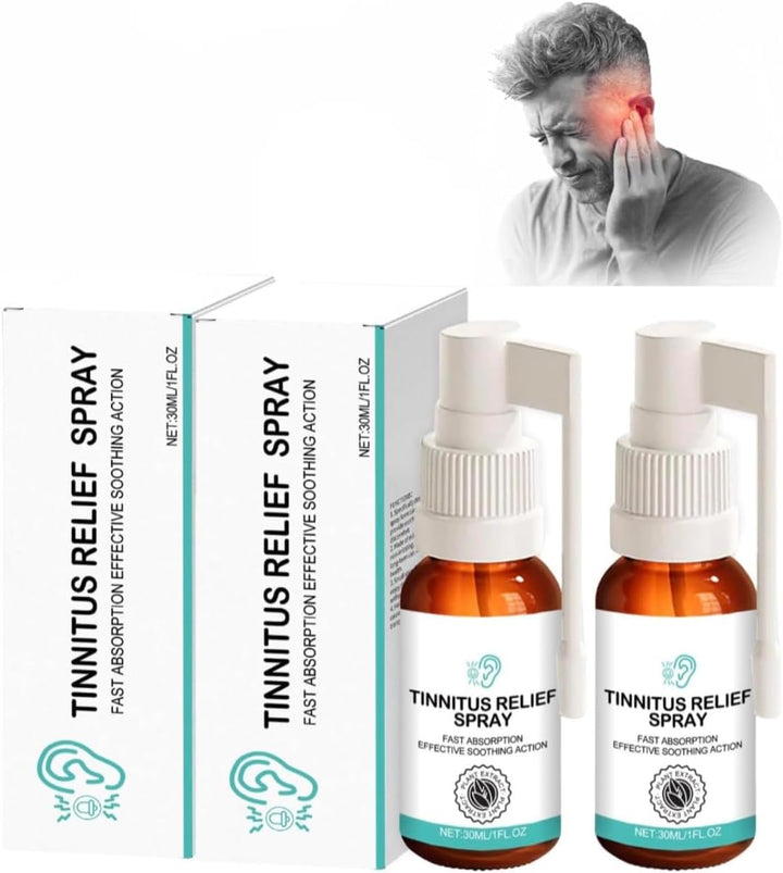 Medilisk Tinnitus Relief Spray, Tinnitus Treatment, Ear Spray, Quick Relief of Discomfort Spray, Ear Calm Spray, Natural Ingredients Tinnitus Relief Spray for Ringing Ears (2 Pcs)