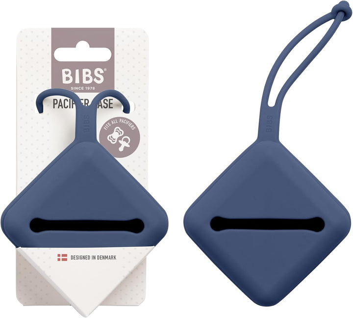 Pacifier Case with Strap, for Storing and Transporting Soothers, Can Hold up to Three Dummies, 100% BPA Free Food-Grade Material. Dark Oak