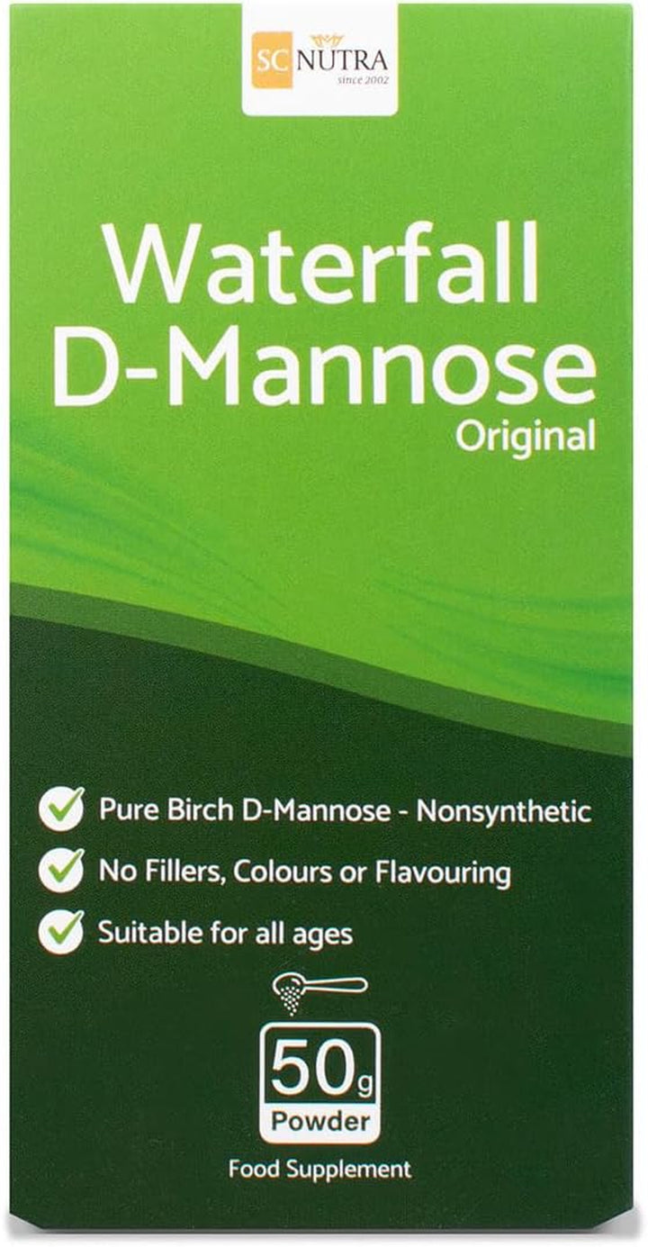Waterfall D-Mannose Powder 50G – Pure Birch D-Mannose - Suitable for Vegetarians and Vegans