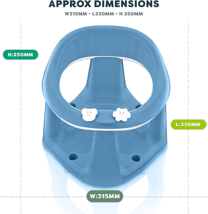 3-In-1 Baby Bath Support Seat: Safe, Convenient, and Bpa-Free (Blue)
