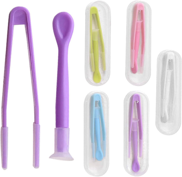 5-Pack Contact Lens Remover and Inserter Tool Set - Hygienic, Easy-To-Use, Includes Case, Perfect for Travel