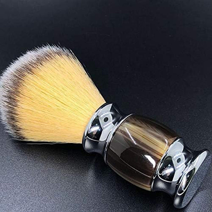 Synthetic Shaving Brush Resin Handle Travel Brush,Lathering Well with Shaving Soap Cream for Men Wet Shave