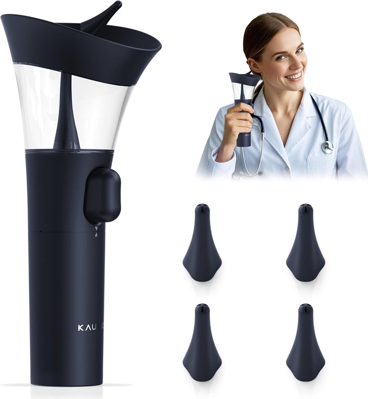 Ear Wax Removal Kit, One-Hand Control Ear Cleaner Earwax Remover, Manual Ear Irrigation Flushing System with 7M Water Pressure & Soft Silicone Tip, Safe Ear Cleaning Tool for Home Use