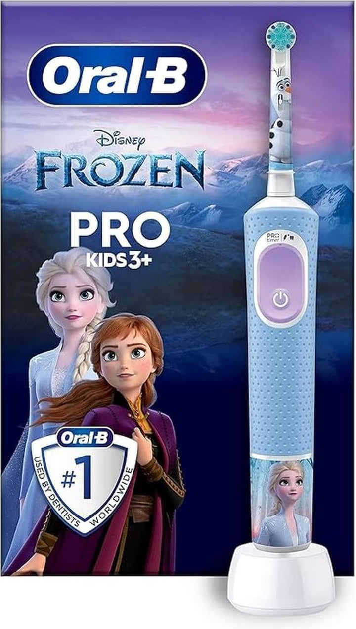 Pro Kids Children'S Electric Toothbrush, Disney Frozen, 1 Soft Brushing Brush, 1 Soft Brushing Brush, Timer and Vibrations, Rechargeable Battery, 4 Stickers, 4 Stickers, 3 Years and Up