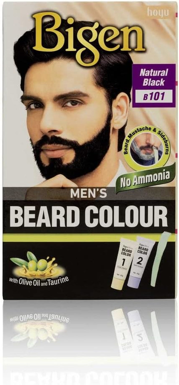 3 X  Men'S Beard Colour | No Ammonia Formula with Aloe Extract & Olive Oil | Covers Gray Hair, Leaves No Stains, Long-Lasting Results | 102 Brown Black
