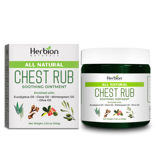 Chest Rub, Natural Soothing Ointment, Relieves Chest Congestion, Reduces Muscle Aches, Adults and Children 2 Years and Above, 3.53 Oz