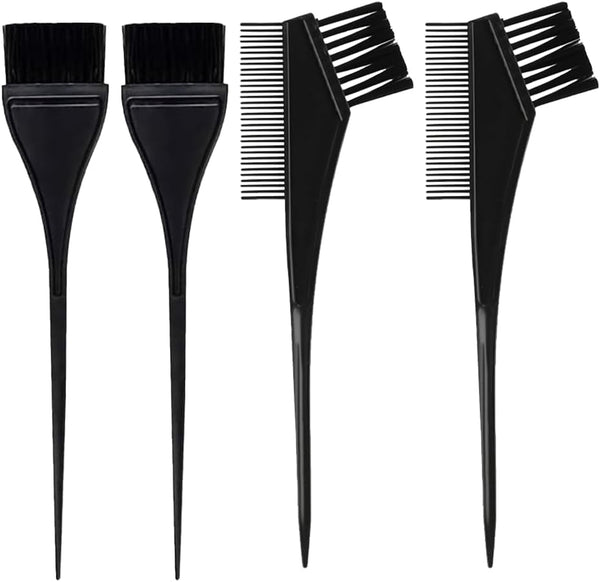 Hair Hair Coloring Brush, 4 Pcs Hair Dye Brush Set, Tinting Brush, Hair Dyeing Brush, Double Sided Tint Brush, Suitable for DIY Hair Dyeing ﻿