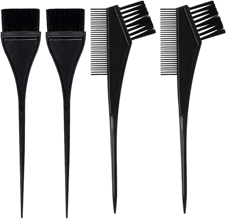 Hair Hair Coloring Brush, 4 Pcs Hair Dye Brush Set, Tinting Brush, Hair Dyeing Brush, Double Sided Tint Brush, Suitable for DIY Hair Dyeing ﻿