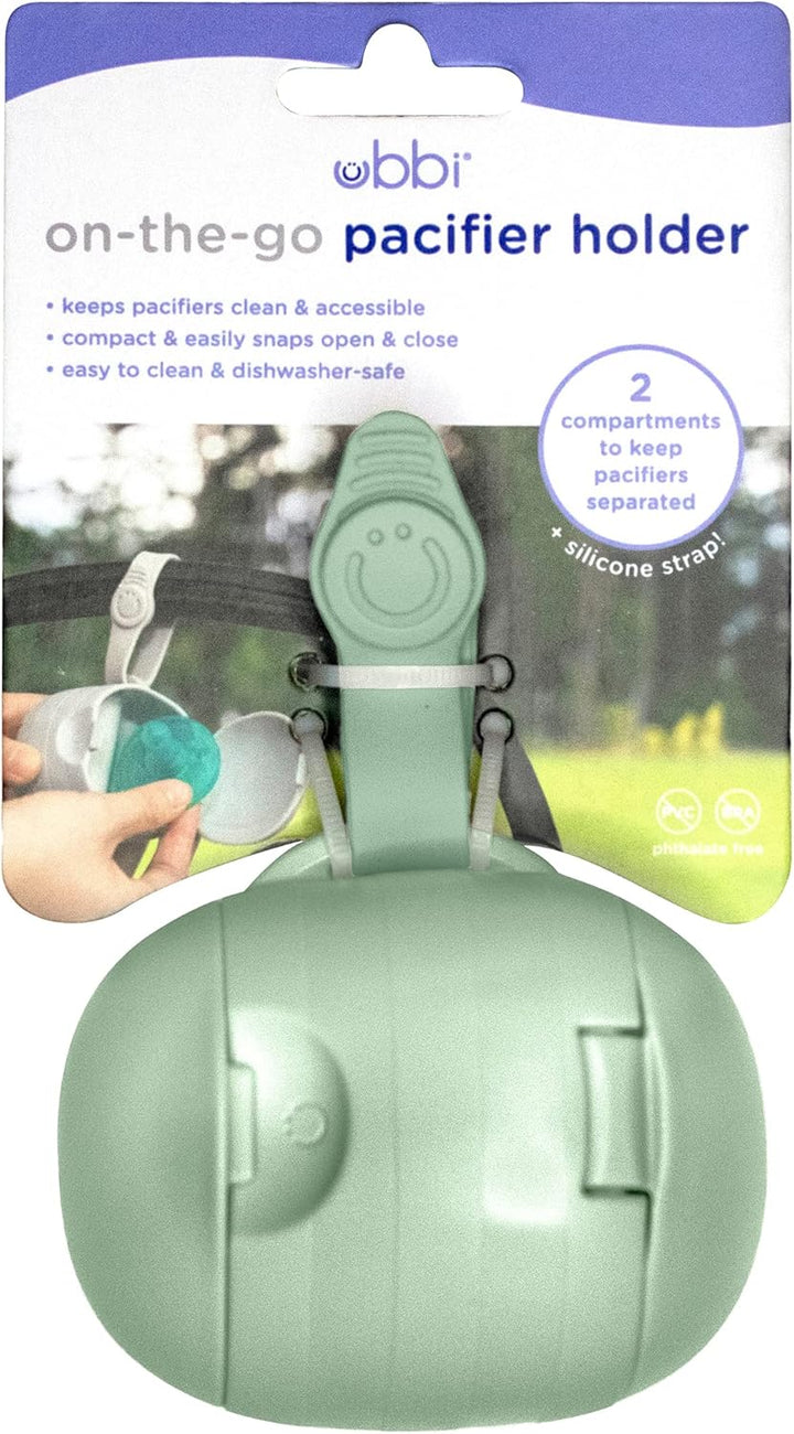 On-The-Go Soother Pod, Dummy Holder, Keeps Baby'S Binkies Clean and Accessible, Portable for Travel, Diaper Bag Accessory Must Have for Newborns, Sage Green