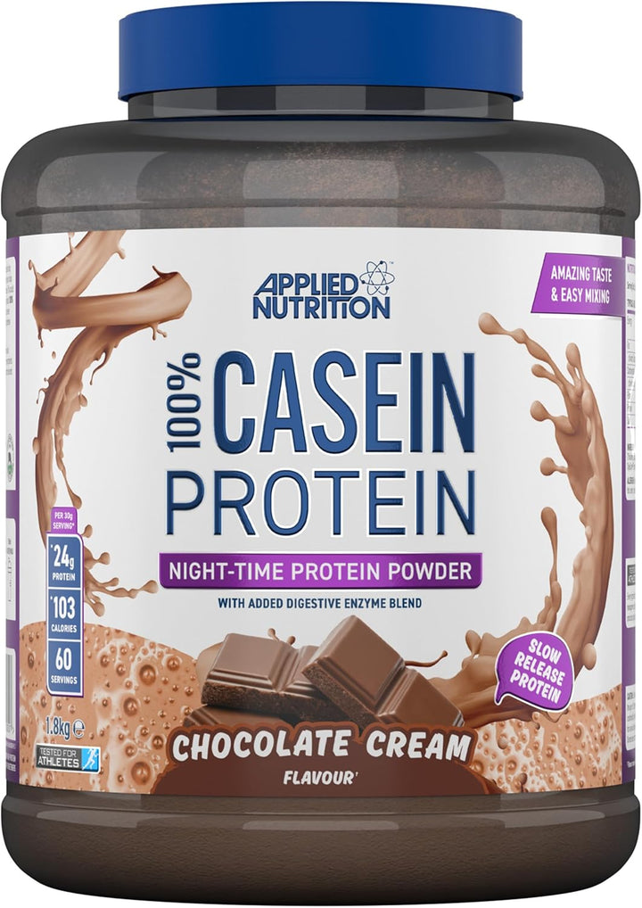 Casein Protein Powder - Micellar Casein Supplement, Slow Release Protein (900G - 30 Servings) (Chocolate Cream) Casein protein, Slow-digesting protein, Protein supplement, Protein powder, Muscle recovery protein, Fitness protein, High protein, Natural pro