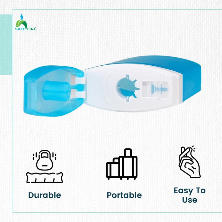 Travel Size Sharps Disposal Container for Diabetic Pen Needles, Blood Lancets and Test Strips - Compact Size Sharps Bin for Travel and Daily Personal Use - 2 Pieces Multiple Use Pack